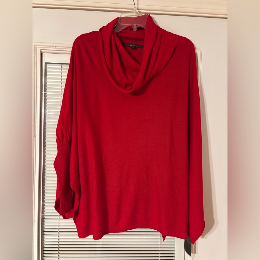 Fever Bold Red Cowl Neck Sweater NWT